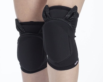 Pole dance black knee pads, twerk dance knee pads, pole dance costume, kitty knee pads, bunny knee pads, pole dance wear, dance accessories