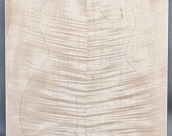 Carve Top 4A Curly Maple-Glued Up-Discounted-Flaw (20-1/2" x 15-7/8" x 15/16")