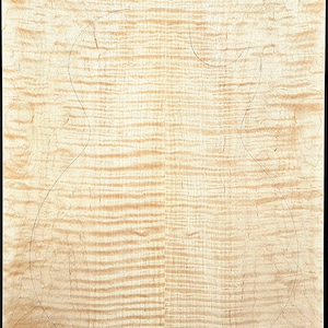 Figured 5a curly maple droptop glued guitar top