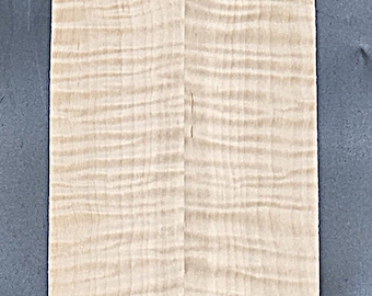 Curly Maple Headstock Veneer-Bookmatched-High Quality Wood (20-3/4" x 6" x 1/4")