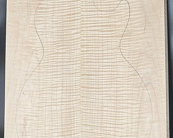 Carve Top 4A Curly Maple-Glued Up-Discounted-Knots (21" x 15-5/8" x 15/16")