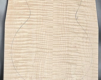Figured 5A Curly Maple Droptop Glued Guitar Luthier Wood 21 x 15 - 13-1/2 x 7/16
