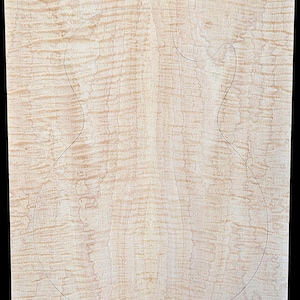 Figured 4a curly maple droptop glued guitar top