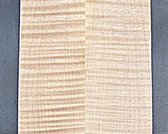 Curly Maple Headstock Veneer-Bookmatched-High Quality Wood (21" x 6" x 1/8")