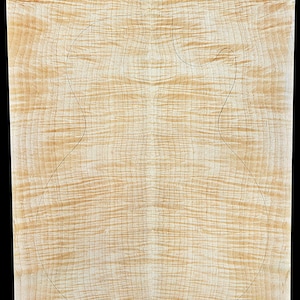 Figured 4a curly maple droptop glued guitar top
