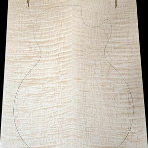 Figured 4a curly maple droptop glued guitar top