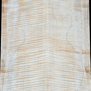 Figured 5a curly maple droptop glued guitar top