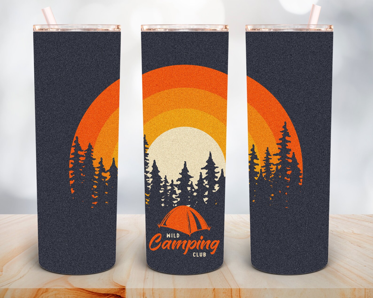 Camping Tumbler Sublimation Designs for 20 Oz Skinny Tumbler Etsy