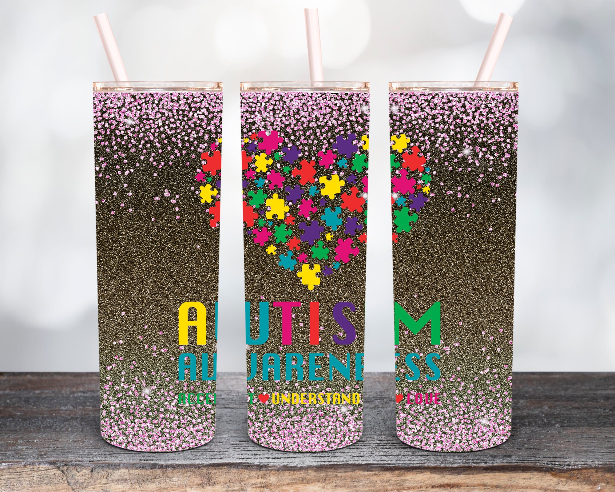 Autism Awareness Tumbler Design For 20 oz Skinny Tumbler Etsy