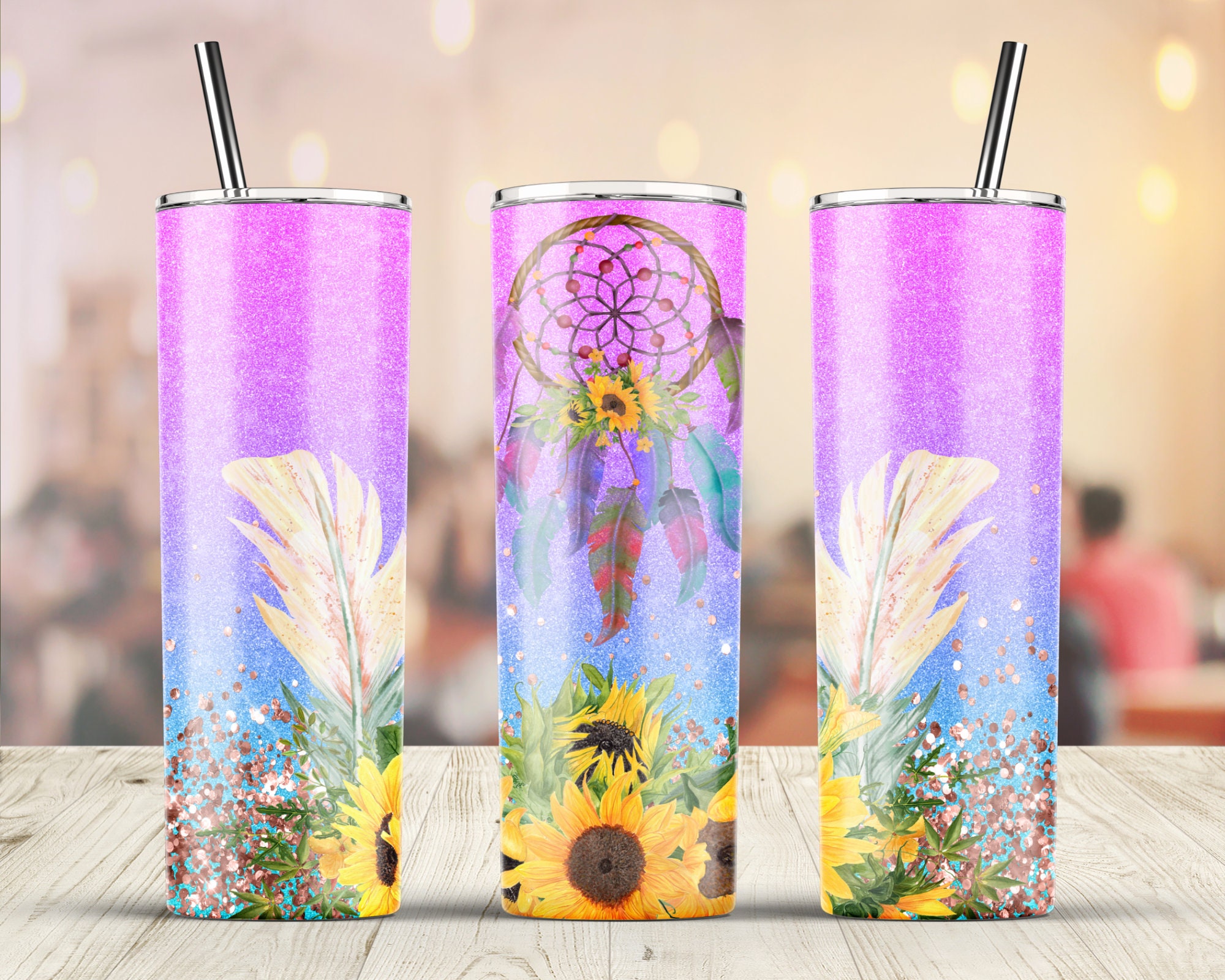 Dream Catcher Sublimation Tumbler Designs 20 Oz Skinny Tumbler Etsy