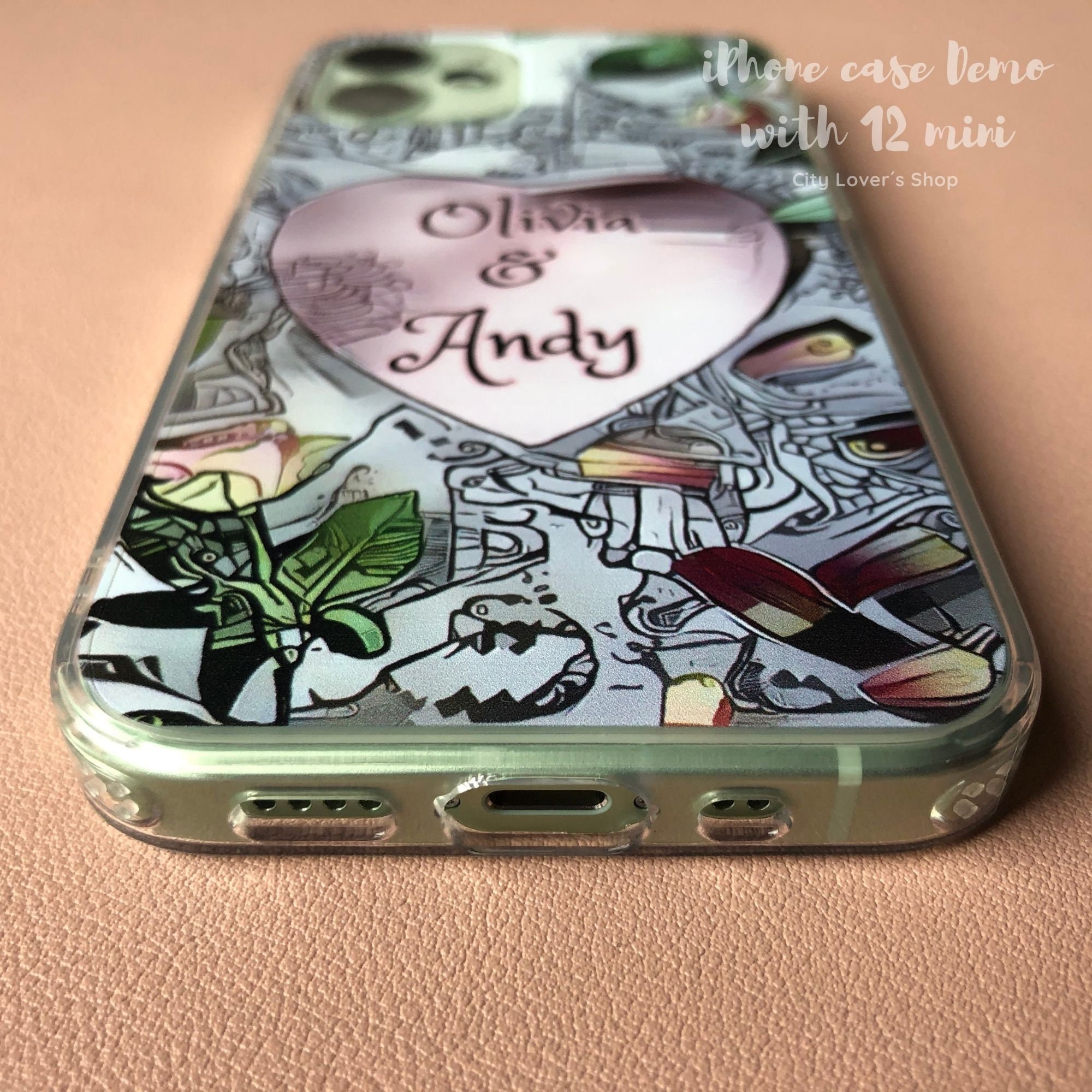 Personalized iPhone case custom name initial phone case for Etsy