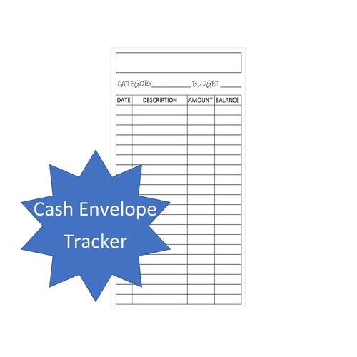 Cash Envelope Printable Inserts Instant Download PDF Etsy