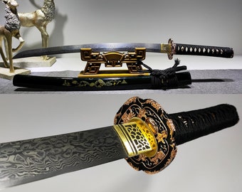 模様鋼 打刀【ダマスカス模様】日本刀 模造刀 合金装具 鑑賞用 コレクション 模様鋼 打刀【ダマスカス模様】日本刀 模造刀 合金装具 鑑賞用