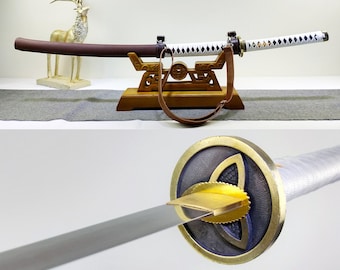 Handicraft collection，Hand-made katana, movie (The Walking Dead) Katana props, real katana, long Japanese katana, Full Tang katana