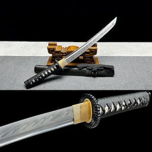 Handicraft collection，1095 steel special clay quenched, handmade tanto,  Japanese samurai sword, exquisite tanto, full tang