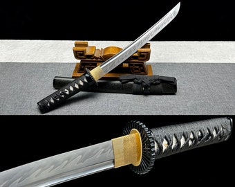 Hantverkskollektion, 1095 stål speciallera kyld, handgjord tanto, japanskt samurajsvärd, utsökt tanto, full tang