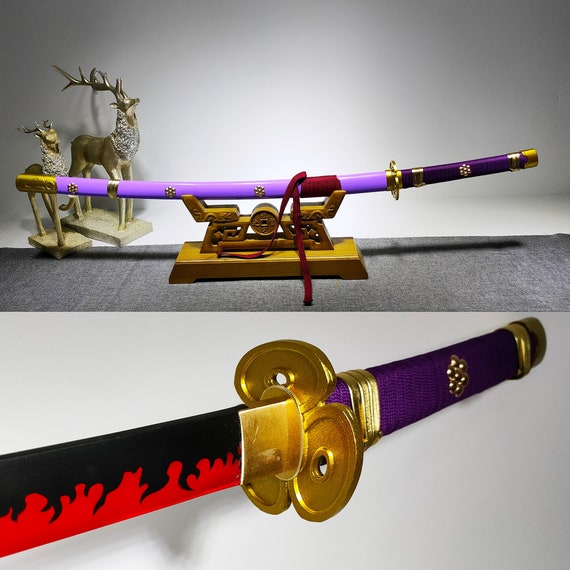 Buy Japanese Anime Purple Blade w Green Gems  Carbon Steel Replica Demon  Katana Online at desertcartINDIA