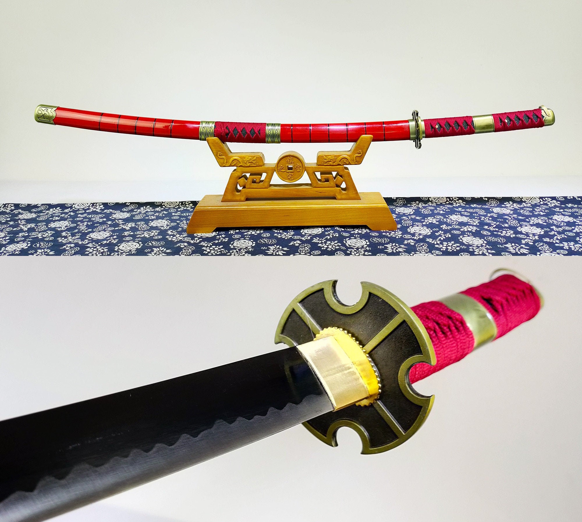 Tsuyuri Kanao Anime Cosplay Sword, Demon Slayer Sword Real Metal