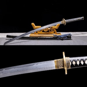 Handicraft collection，Stainless Damascus steel , burning blade, Harmon katana, real katana, Japanese katana, functional sword, full Tang