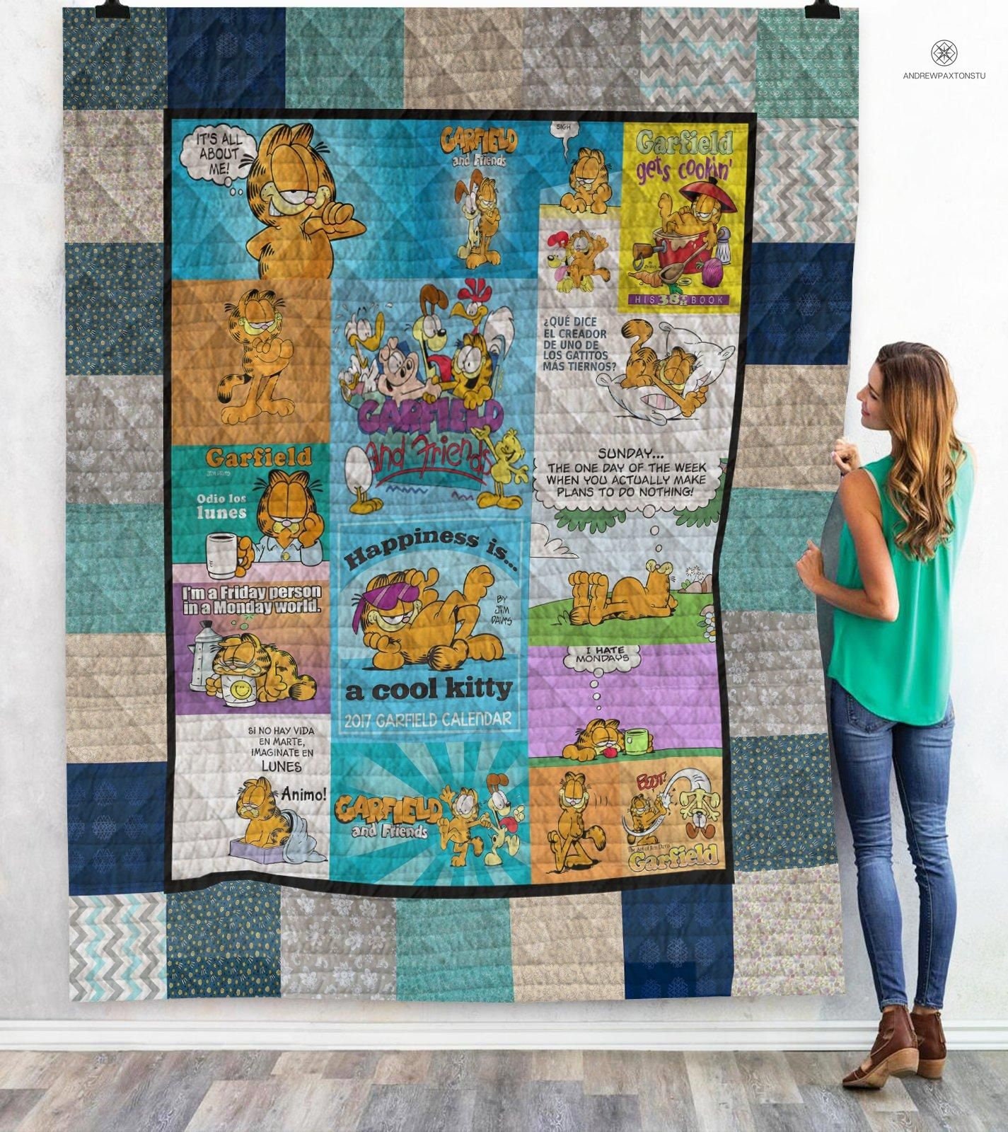 Garfield Film Cartoon Quilt Decke Bettwäsche Familie Geschenk Etsy