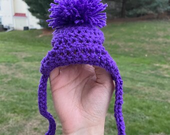 Crochet Hat W Pom for Dogs/Cats