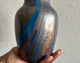 Fluid Art Painted Vase