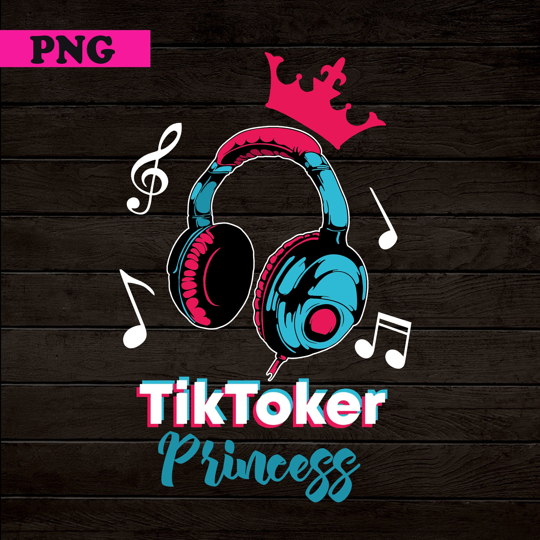Tiktoker Princess PNG Tik Tok Design PNG Tik Tok Digital | Etsy