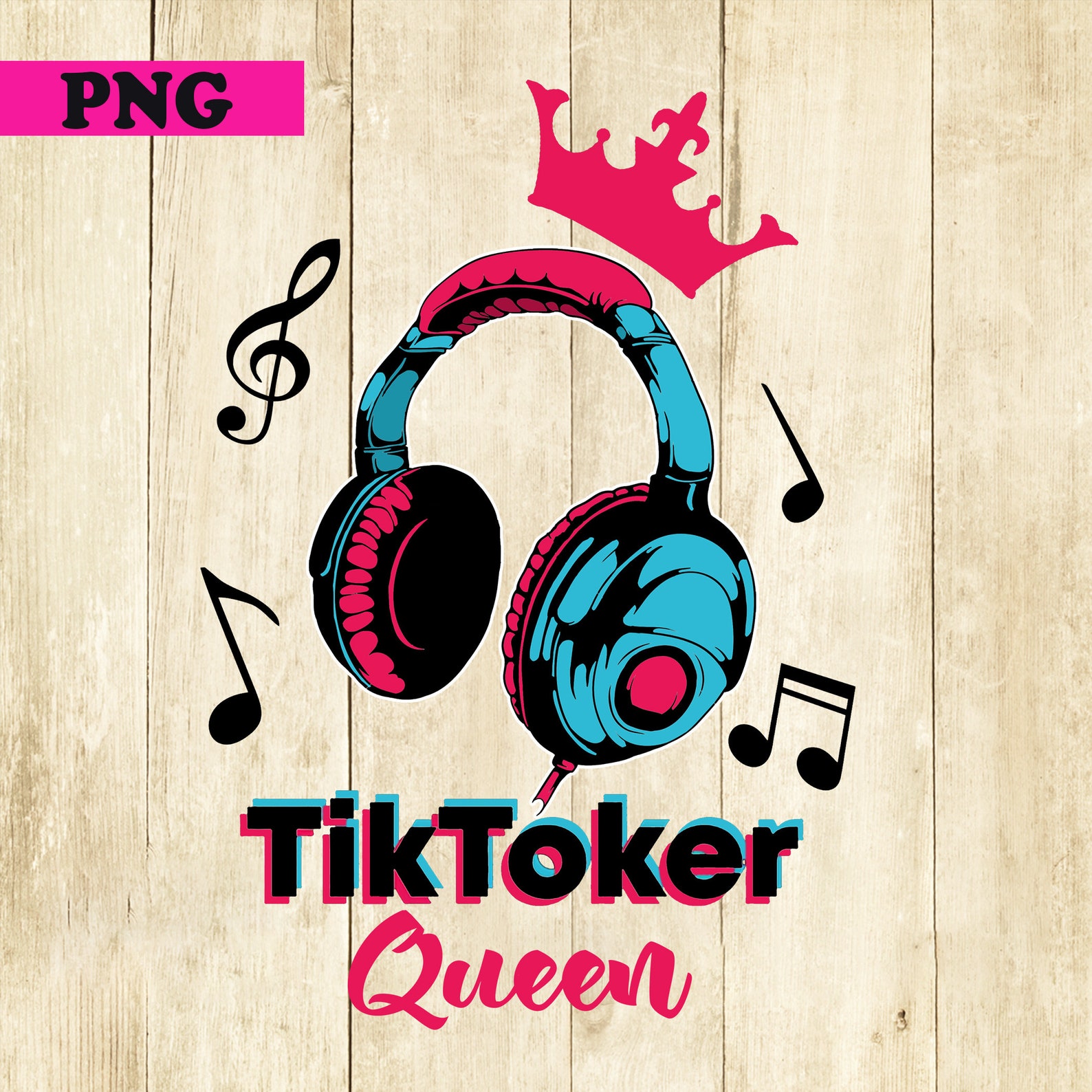 Tiktoker Princess Png Tik Tok Design Png Tik Tok Digital Etsy