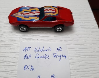 1977 Hot Wheels HK Red Corvette Stingray 85%