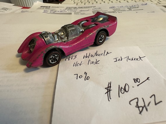 Rare Pink 1973 Hot Wheels Jet Threat 70 . Priced in Cheap Canadian
