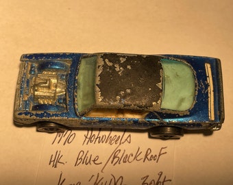 1970 Hotwheels King 'kuda Blue/black Roof HK 30%+ Redline