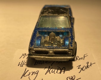 1970 Hotwheels King 'kuda Blue/black Roof HK 30%+ Redline