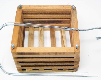 8" Square Cedar Orchid Basket with 30" Hanger