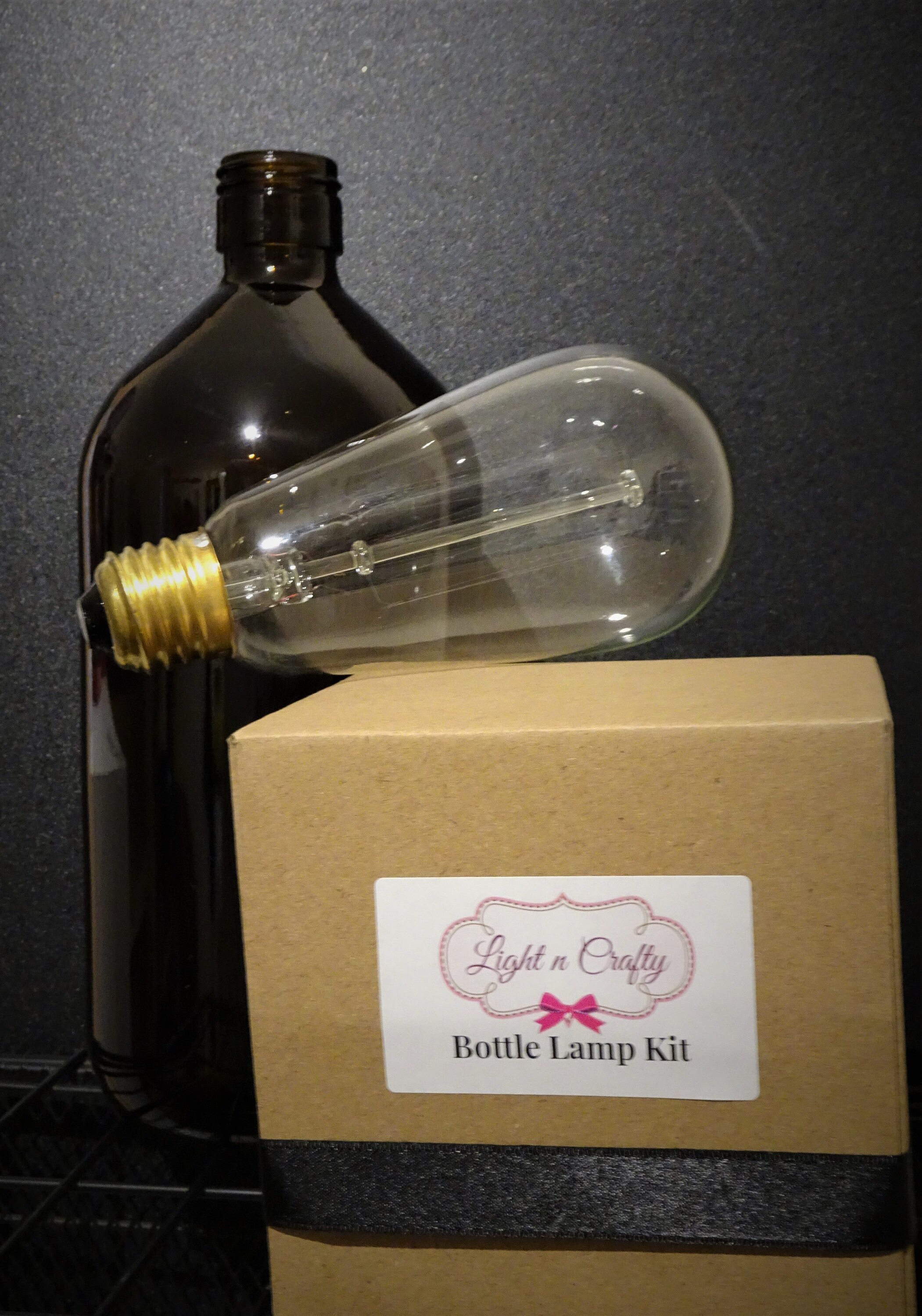 DIY Lamp Kits No Drilling Required Bottle Lamp Unique Upcycled Craft 