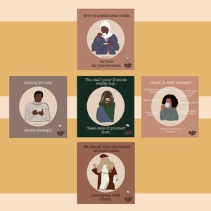 Mental Health Illustration | Therapy | Counseling | Art | Coffee | Selfcare | Wall Decor