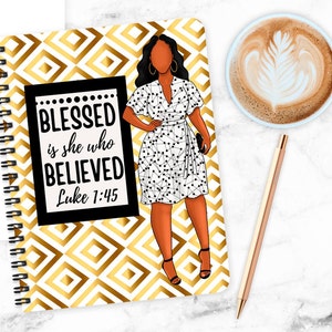 Blessed Is She Notebook | Hardcover 6&quot; * 9&quot; Spiral notebook | Journal | Woman Notebook | African American |