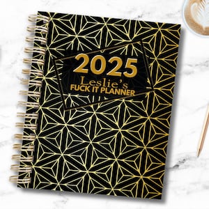 F*ck It Planner | Hardcover Spiral Planner | Notebook | Physical Planner | Sweary | Motivational | 2025 | Full Year or July - December