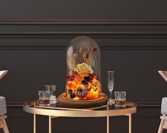 Composition of Eternal Roses FLORETTA FLOWERS, Dried Flowers and Preserved Flowers, Eco-Friendly Decorative Gift for Home