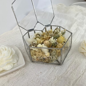 Personalized Heart Ring Box, Custom Glass Ring Box, Wedding Ring Box, Geometric Ring Box, Women Ring Box