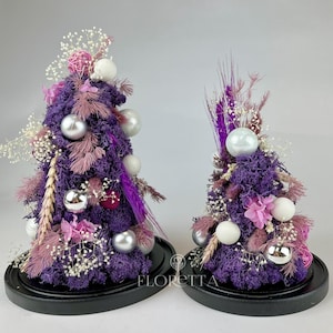 Stabilized Christmas tree-Purple Christmas tree with toys-Christmas tree-Christmas decoration-Handmade-Unique Christmas gift-Christmas Decor