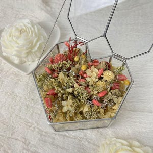 Caja para anillos / Caja para anillos de compromiso / Caja para anillos de boda / Caja para anillos con flores / Caja para anillos de propuesta de matrimonio / Caja para anillos de cristal con forma de corazón personalizada