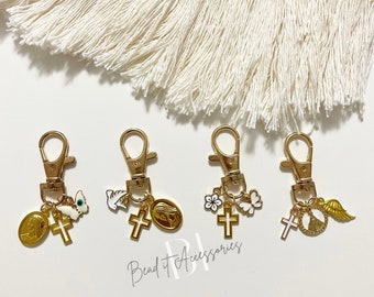 Mini portachiavi di protezione / regali religiosi / regalo per lei / bomboniere / regali per gli ospiti / regalo di comunione / regalo di battesimo / ciondolo della mamma Maria /