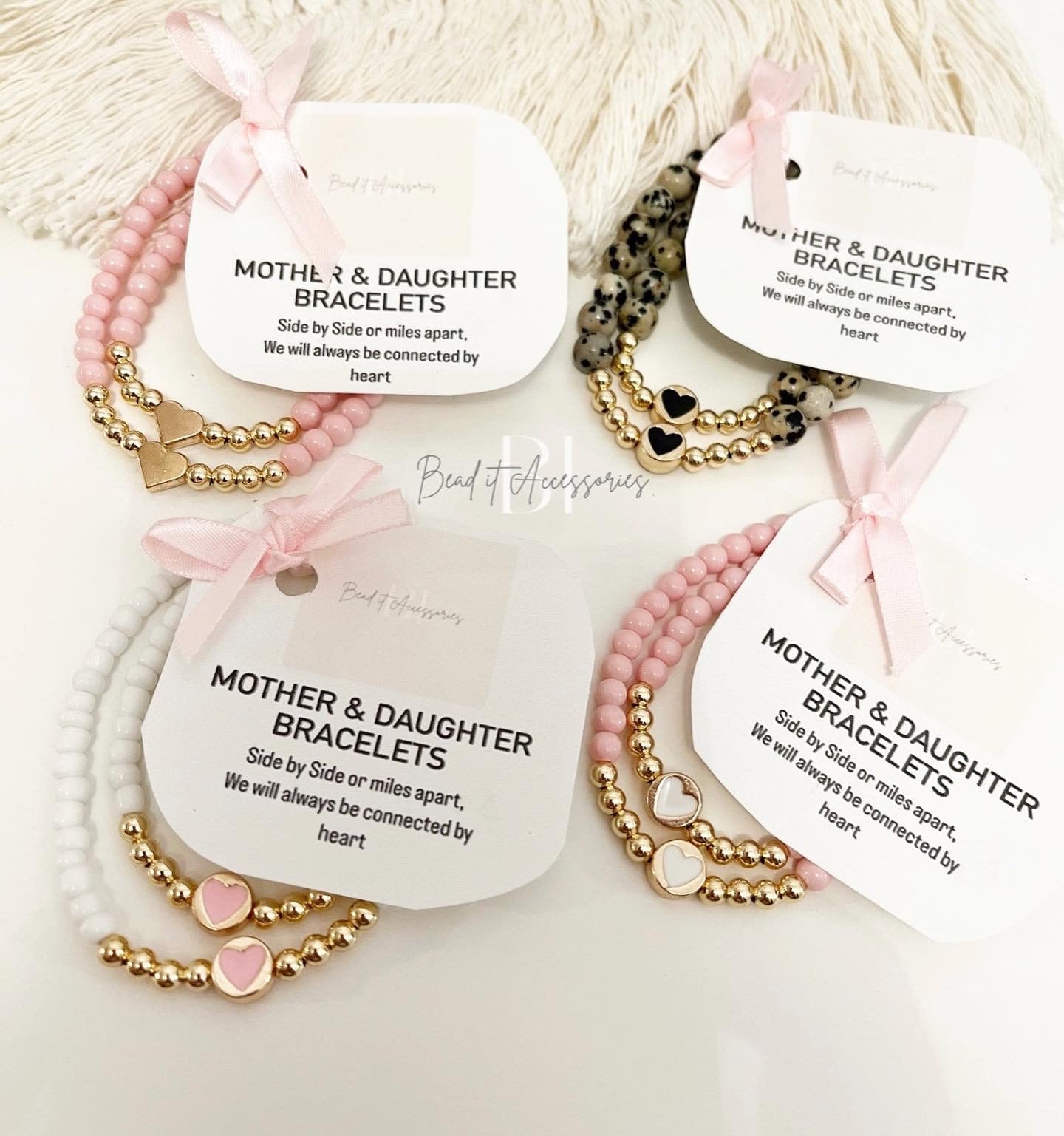 First day of Kindergarten bracelets | mother daughter matching bracelets | good luck bracelets | heart bracelet | beaded bracelet| valentine