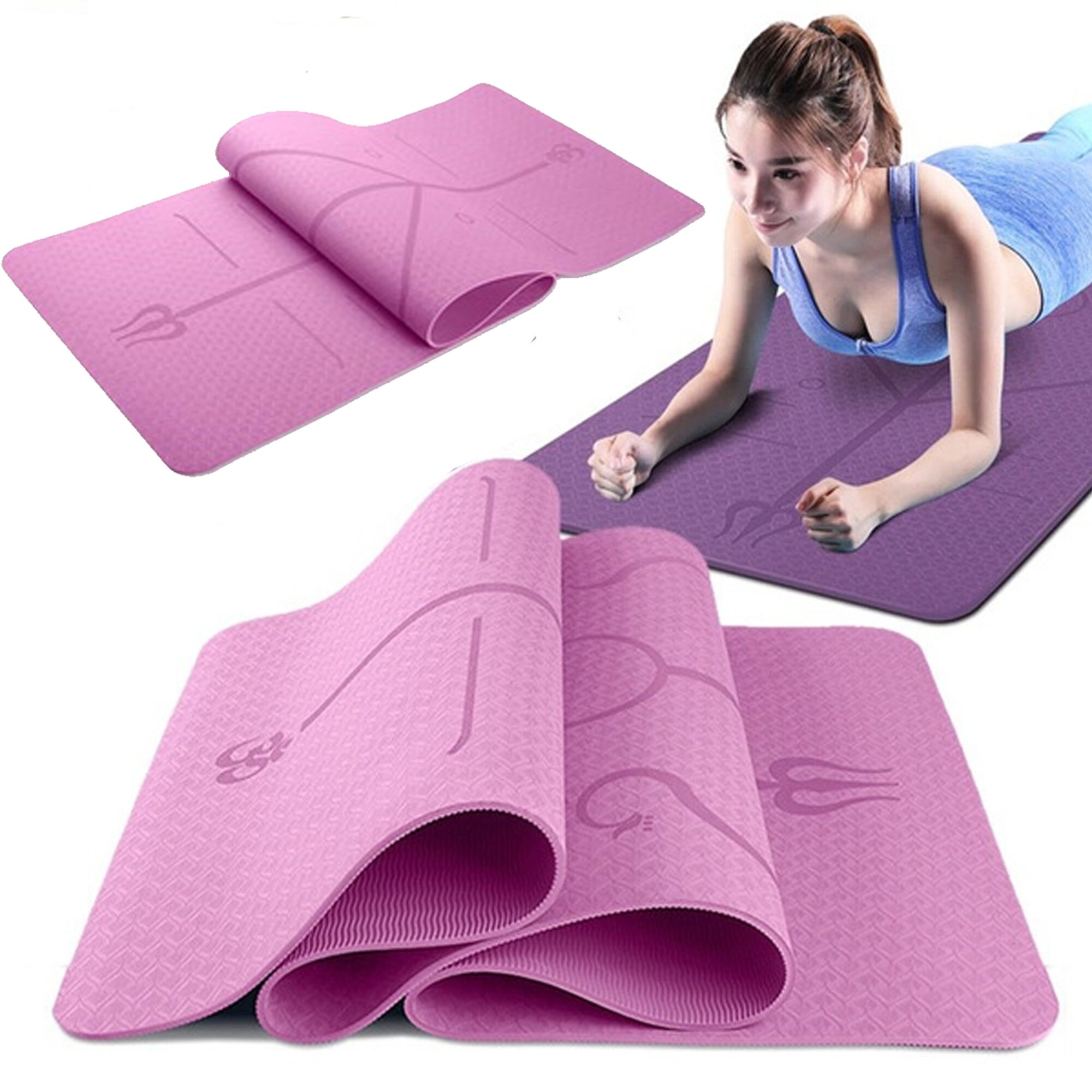 PINK HOT Yoga Matte Gymnastics mate deporte mate Pilates mate Etsy