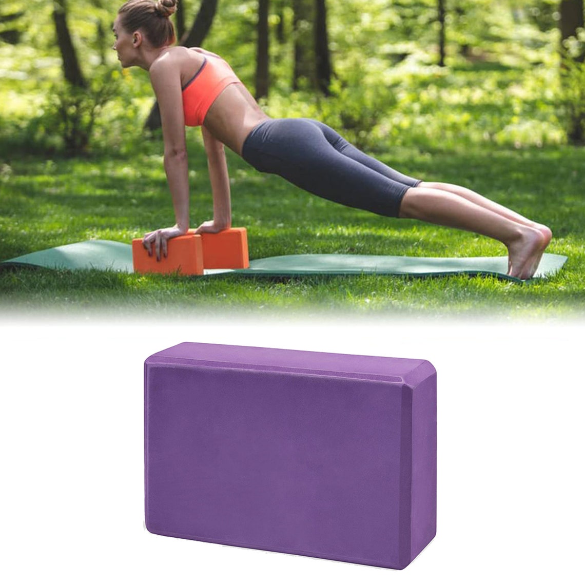 Set of 2 Yoga Block Foam Yoga Block Yoga Block Pilates Fitness Etsy
