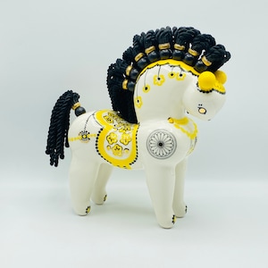 TOY HORSE Contemporary Sculpture, horse sculpture, ooak art, ooak doll animal, horse art, ceramic horse, horse art objects collectibles