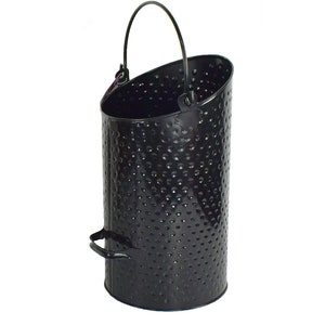 Galvaniserad svartmetallspis rund kolhäll hink Hod Eclipse