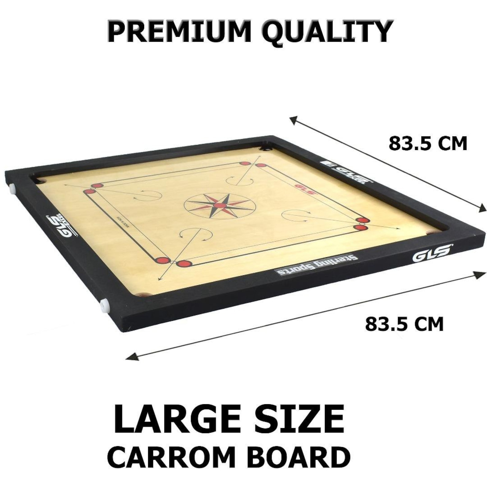 Large Premium Carrom Board Game Size 83cm X 83cm With Striker Etsy