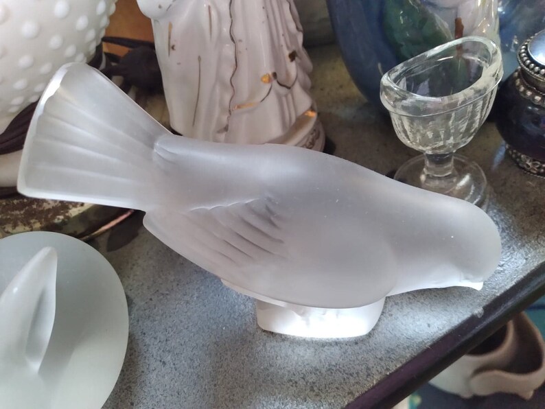 Vintage Frosted Glass Bunny FREE Shipping Etsy