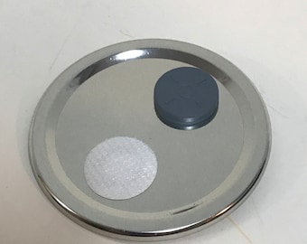 Tapa de tarro de setas normal con parche de filtro de 0,2 micras y puerto de inyección autorreparable para cultivo líquido o tarro de cereales